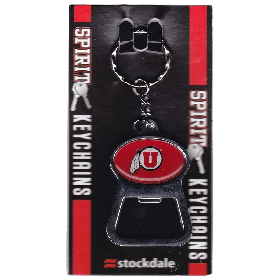 Utah Utes Metal Key Chain And Bottle Opener W/domed Insert - Image 1 of 1