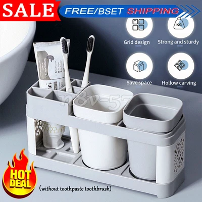 Electric Toothbrush Holder Bathroom Stand Caddy Storage Organiser Rack Pot Tidy - Image 1 of 4