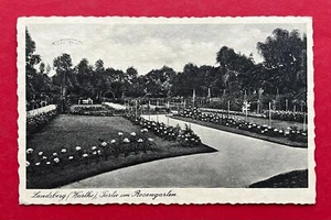 AK LANDSBERG an der Warthe 1937 Partie im Rosengarten ( 121904 - Bild 1 von 2