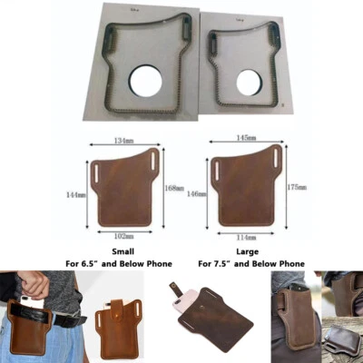 Cell Phone Holster Fanny Pack Leather Cutting Die Belt Bag Waist Wallet Template - Image 1 of 4