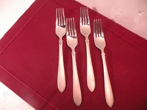 4 Oneida Simba Tafelgabeln Edelstahl Besteck Silberbesteck 18/0 MILTIERT 8 1/4" - Bild 1 von 5