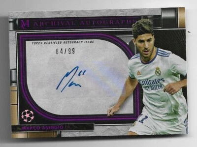 2021-22 Topps Champions League Museum Auto Card : Marco Asensio #84/99 - Image 1 of 2