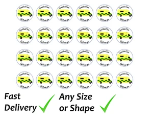 Topper per cupcake commestibili giallo ambulanza buona fortuna glassa, wafer o card - Foto 1 di 2