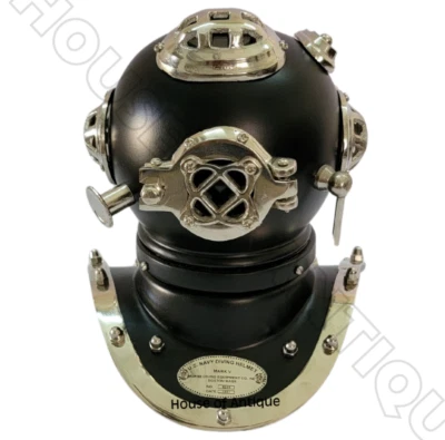 Antigua réplica de 8"" mini casco de buceo decorativo marino buceador pieza de exhibición. Foto 1 de 4