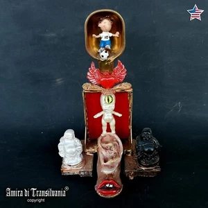 art assemblage modern original sculpture mixed media collage surrealist temple  - Picture 1 of 12