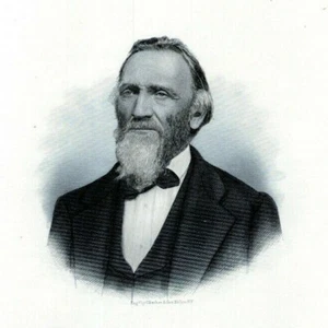 CLEMENT SIMPSON HARRINGTON DELAWARE 1880s Portrait Steel Engraving Art Print - Picture 1 of 2
