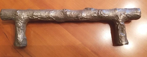 Silver Brass Door Handle Front Door Gate Branch Tree Twig Nature 11 1/8" Length Cover