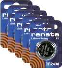 Renata CR2430 3V Lithium Coin Batteries (5 Pack)