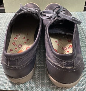 Softinos Womens' Soft Leather SIZE 38 Lace-up Leather Trainers ISLA Dark Blue - Picture 1 of 9