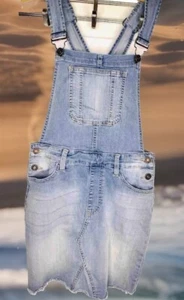 Abito Tuta KanCan Denim XS Donna Lavaggio Leggero Elasticizzato Con Tasche - Foto 1 di 8