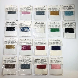 Vtg Princess Yarns Marty Needlepoint Cross Stitch Embroidery Threads Lot of 18 B - Picture 1 of 12