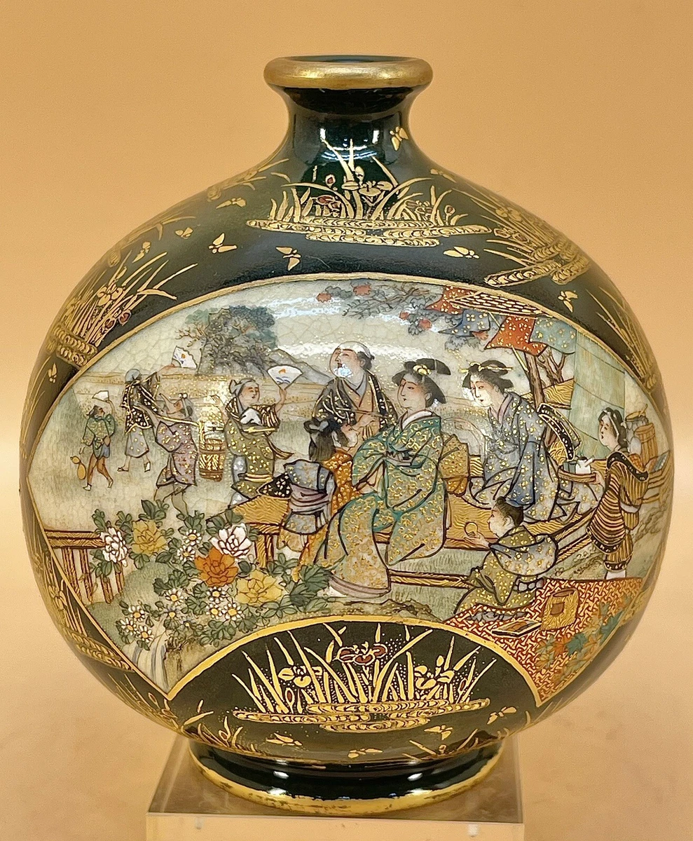 萨摩锦光山在日本古董花瓶| eBay