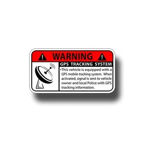 Pegatina GPS antirrobo seguimiento de vehículos advertencia de seguridad alarma calcomanía de seguridad coche - Imagen 1 de 1