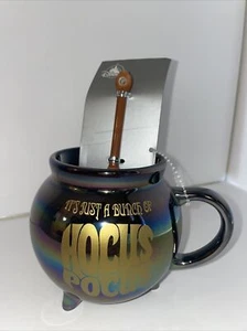 Hocus Pocus Iridescent Cauldron Ceramic 12oz Mug Spoon Disney Store Halloween - Picture 1 of 11
