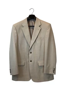 Meeting Street Blazer Sportcoat Mens 42R Wool Lightweight Beige Seldom Worn - Picture 1 of 6