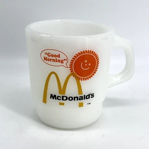 TAZA DE CAFÉ DE COLECCIÓN ANCHOR HOCKING FIRE-KING MCDONALD'S MCDONALD'S BUENOS DÍAS - Imagen 1 de 7