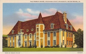 The French House Louisiana State University Baton Rouge 50er Jahre Leinen Postkarte - Bild 1 von 2