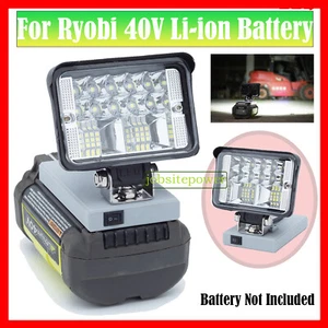 Cordless Lamp Suitable for Ryobi 40V Lithium Battery LED Work Light Outdoor US - Picture 1 of 13