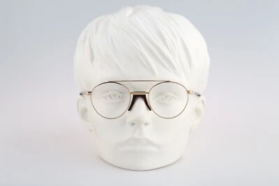 Andy Wolf White Heat Reuben Col. B, años 2000 oro y tortuga marcos de gafas pequeñas Foto 1 de 4