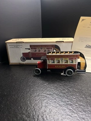 Paya Blech Oldtimer General Bus Doppeldecker mit Uhrwerkaufzug in OVP #698 - Bild 1 von 4