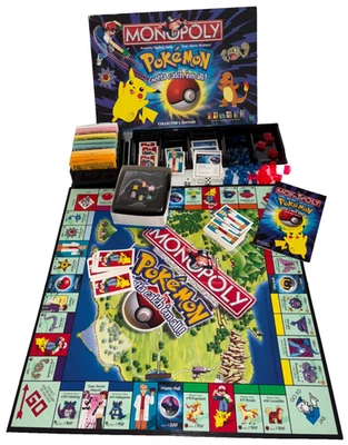 Vintage 1999 Hasbro Collector's Edition Monopoly Pokemon Board Game Complete USA - Image 1 of 4