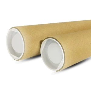 GIEHOUGRIO 2 Pack Mailing Tubes with Caps for Poster Artwork Storage Shipping... - Picture 1 of 7