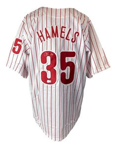 Cole Hamels Philadelphia Signed White Baseball Jersey BAS - Picture 1 of 3
