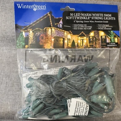 Cadena de luces LED centelleantes suaves para interiores y exteriores pulsando Navidad boda fiesta Foto 1 de 4