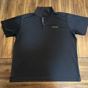 Columbia Hombres X-Grande Camisa Negra Polo Omni-wick Manga Corta Informal Ropa Deportiva - Imagen 1 de 6