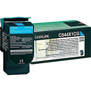 Lexmark C544X1CG Wysokowydajna kaseta z tonerem cyjanowym - Zdjęcie 1 z 3