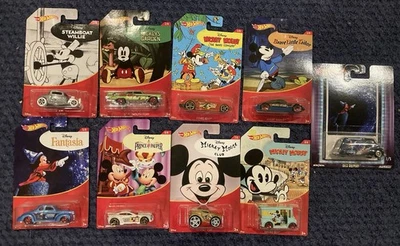 Lot Of 9 Hot Wheels Disney Mickey Mouse 90 90th Anniversary Full Set Fantasia - Image 1 of 4