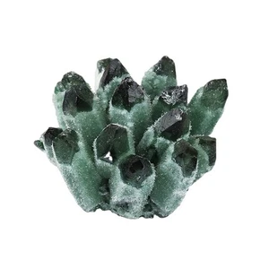 Natural Large Clear Quartz Crystal Cluster on Stand | Powerful Energy Green - Picture 1 of 6