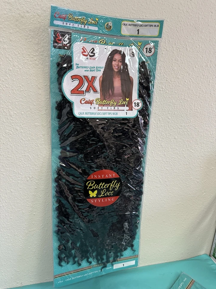 Bobbi Boss (2 PACK) 18” 2X Calif. Mariposa Puntas Suaves Locs Extensiones Foto 1 de 4