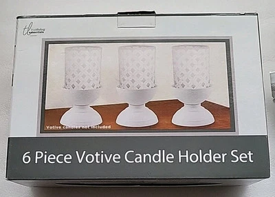 Juego de 6 Candelabros Votivos True Living Essentials Nuevo Foto 1 de 4