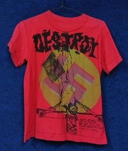 Camiseta Vintage Años 80 Punk SEDICIONARIOS Bota DESTROY Talla S - Imagen 1 de 5