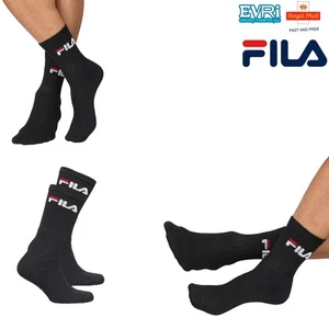 FILA 3er Pack schwarze Crew-Socken 6-11 - Bild 1 von 3