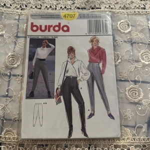 Burda 4707 Misses Hose 3 Varianten Muster 8-10-12-14-16-18 ungeschnitten FF - Bild 1 von 5