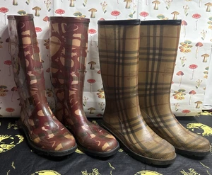 Burberry Boots lot made in Itally plaid nova check pink Women 39 classic used - Picture 1 of 15
