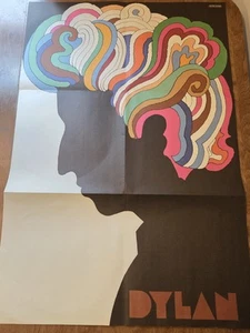 Bob Dylan Milton Glaser Poster 1970's? 6-Panel Insert Psychedelic No Holes/Tape - Picture 1 of 10