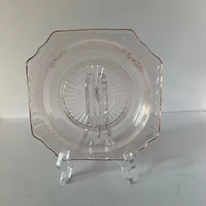 (2) Anchor Hocking Mayfair Open Rose Pink Bread Plate - Picture 1 of 2