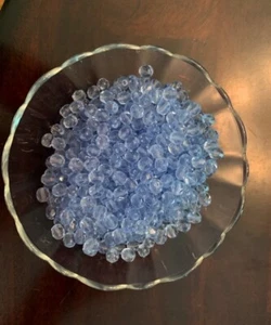 100 Pcs WHOLESALE 6mm CZECH GLASS FIRE POLISHED BEADS - MED LIGHT SAPPHIRE  - Picture 1 of 2