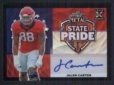 2023 Leaf Metal Jalen Carter State Pride auto Black Wave #d 1/3 RARE