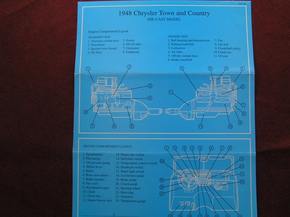 FRANKLIN MINT PARTIAL PAPERWORK SET - 1948 CHRYSLER TOWN AND COUNTRY - Image 1 of 1