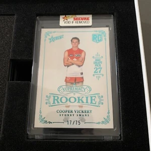 2023 AFL SELECT SUPREMACY ROOKIE - RPB27 Cooper Vickery #17/75 - Picture 1 of 3