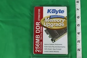 NEW KBYTE 256 MB DDR 2700 / 2100 PC 333 / 266 184 PIN DIMM ELIXIR - Picture 1 of 8