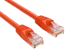 25ft Cat6 UTP Ethernet Network Patch Cable Snagless 24AWG Bare Copper, Orange - Picture 1 of 6