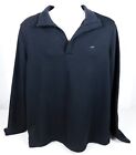 Michael Kors Men's 1/4 Zip Pullover Large Black LS Logo