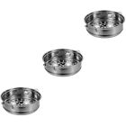  Set of 3 Small Household Steamer with Grid 201 Stainless Steel
