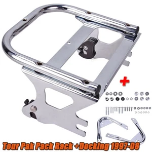 Two-up Tour Pak Pack Mount Rack / Docking Hardware Kit For Harley Touring 97-08 - Bild 1 von 16