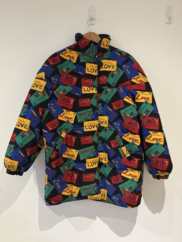 SAINT LAURENT (YSL) Vintage YSL Reversible Love Card Puffer Coat